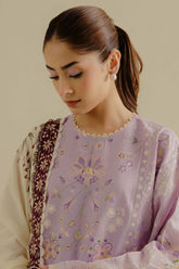Coco 1106 – Luxury 3PC Embroidered Lawn Suit with Printed Voile Dupatta